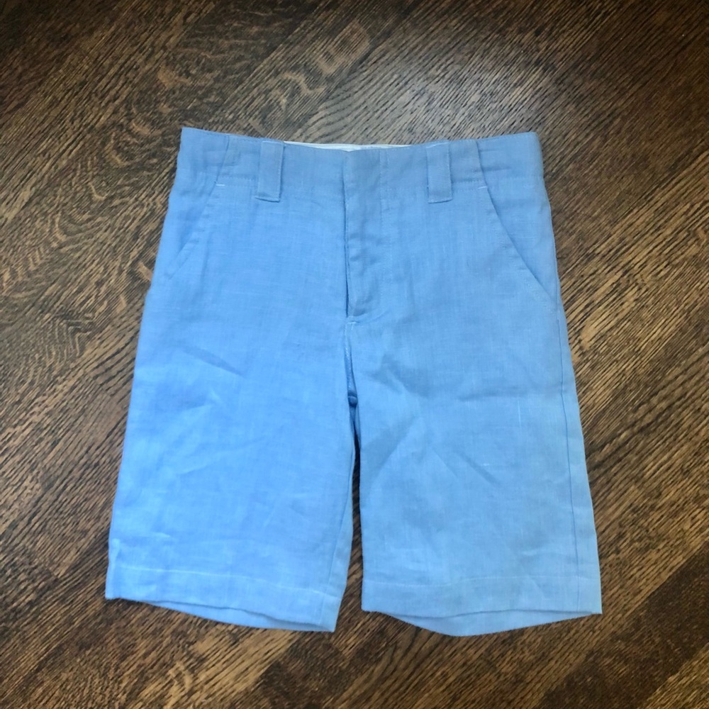 NWT Blue linen Florence Eiseman shorts size 4